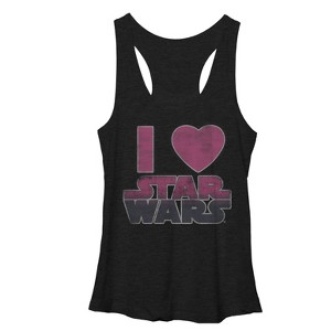 Women's Star Wars Movie Love Racerback Tank Top - 1 of 3