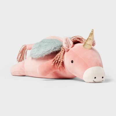 Pegasus Weighted Plush Kids' Throw Pillow Pink - Pillowfort™