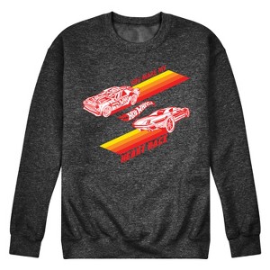 Men's - Hot Wheels - Valentine's You Make My Heart Race Graphic Fleece Sweatshirt - 1 of 4