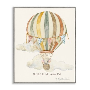 Stupell Industries Adventure Awaits Soft Balloon Framed Giclee Art - 1 of 4