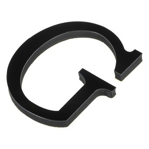 Unique Bargains Home Decoration Self-Adhesive 3D Acrylic Alphabet Mirror Wall Stickers Black - 1 of 3