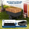 COZONY 17 Cu.Ft. Heavy Duty Steel Dump Cart, 750 Lbs Tow Behind ATV Trailer for Lawn Mower, Tractor, Garden Yard Work - 4 of 4