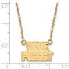 Black Bow Jewelry 14k Yellow Gold Wake Forest Demon Deacons NCAA Necklace 18 Inch - 2 of 4