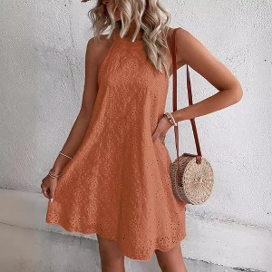 chinese dress ladies Light Summer Periwinkle Corded Lace Sleeveless Sheath Dress
