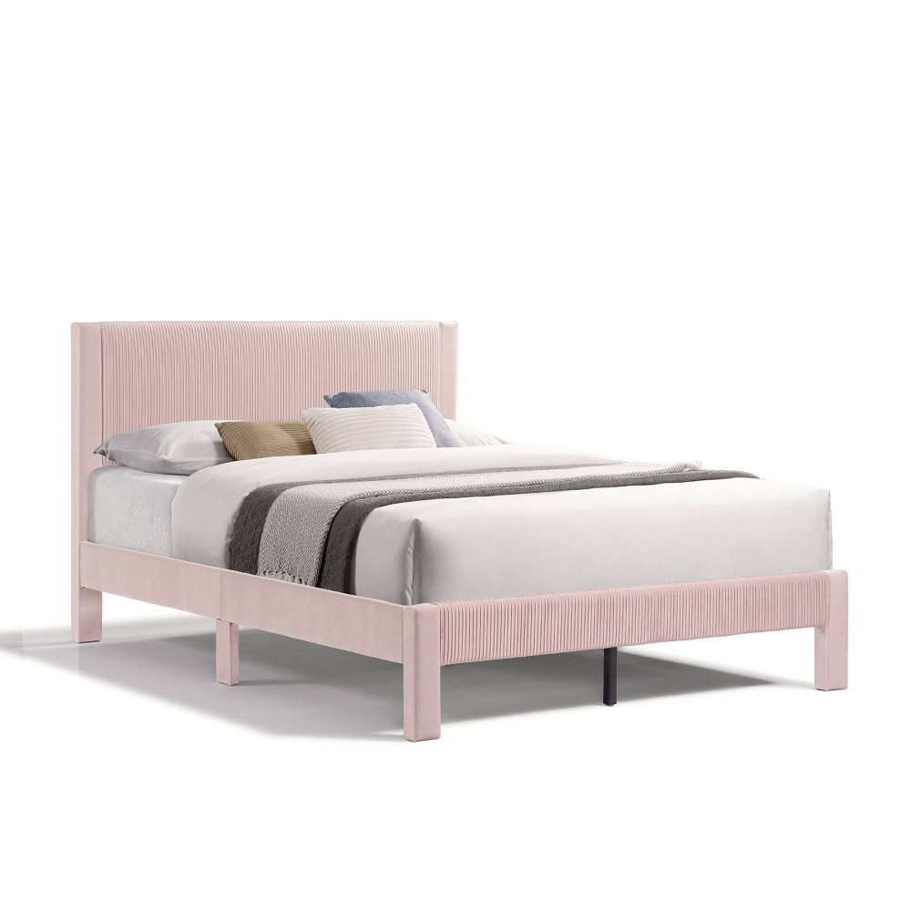 Photos - Bed 24/7 Shop At Home Queen Cerin Platform  Slim Corduroy Upholstered  P