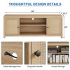 Jojoka TV Stand, Entertainment Center with Storage Cabinets, Doors and Adjustable Shelves for Living Room, Oak - 2 of 4