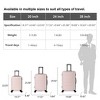 MAYEERTY Luggage Sets ABS Hardshell 3pcs Luggage Sets, Lightweight Durable Suitcase Sets Spinner Wheels Suitcase 20''24''28''?(PINK) - 2 of 4