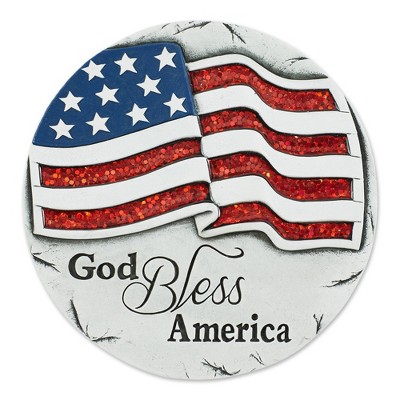 Cement "God Bless America" Stepping Stone - Zingz & Thingz