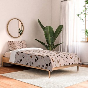 Holli Zollinger Terrazzo Ochre Comforter Set Beige/Black - Deny Designs - 1 of 3