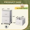 GALAXHERO  2 Drawer Mobile File Cabinet, Rolling Printer Stand, Fabric Vertical Filing Cabinet fits A4 or Letter Size for Home Office - 3 of 4