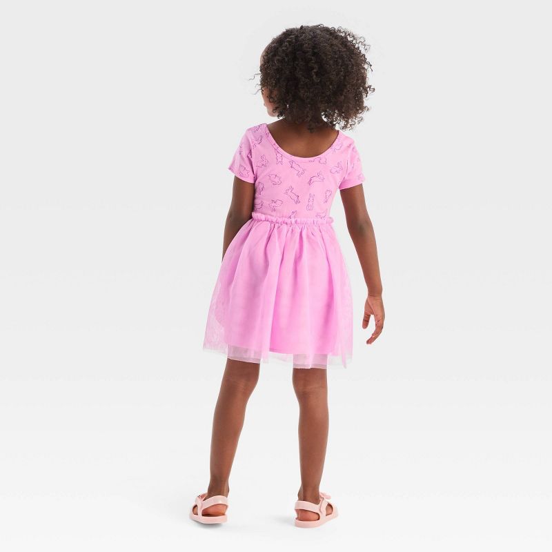  Toddler Girls' Bunny Tulle Dress - Cat & Jack™ Medium Lavender, 3 of 5