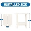 VINGLI HDPE Outdoor Side Table, Waterproof 2-Tier Patio Side Table End Tables for Patio Deck Porch Backyard Pool - 3 of 4