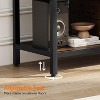 TV Stand for Television up to 75 Inches, TV Stand with Storage, Entertainment Center with Adjustable Legs, Rustic TV Stand with Open Shelves - 3 of 4
