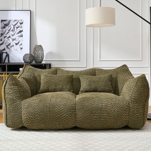 Aukfa Bean Bag Sofa Chairs Loveseat, Oversized Bean Bag Couch,  Lazy Floor Sofa Chair with Two Pillows for Living Room, Bedroom, Apartment - 1 of 4