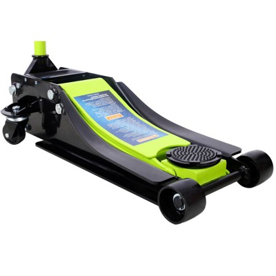 VisioGear 3.5 Ton Low Profile Floor Jack, Racing Floor Car Jack with Dual Piston Quick Lift Pump, Truck Hydraulic Jack, Green, 32.8"*17"*7.5"