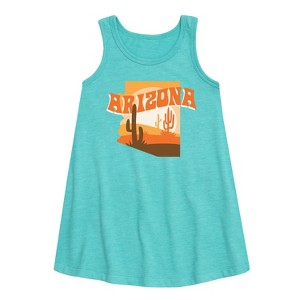 Girls' - Instant Message - Arizona Desert Graphic Sleeveless Aline Dress - 1 of 4