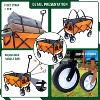 Collapsible Foldable Wagon Cart with strapping system Beach Wagon, Utility Cart for Camping Supports 225lbs - 3 of 4