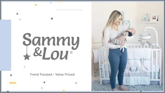 Sammy & Lou Sweet Safari Baby Nursery Crib Bedding Set - 4pc, 2 of 10, play video