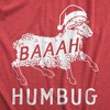 Mens Baaah Humbug T Shirt Funny Xmas Party Scrooge Sheep Tee For Guys - Crazy Dog Men's T Shirt - 2 of 4