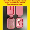 Adults Bento Lunch Box Set with Thermo Bag, 74oz Stackable Leak-proof 3-tiers Bento Box, Built-in Utensil and Sauce Container for Work, School - 2 of 4