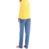 cheibear Womens Sleepwear Round Neck Nightwear with Pants Pajama Lounge Set - 4 of 4