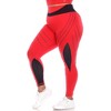 White Mark - Plus Size High-Waist Reflective Piping Fitness Leggings - 2 of 4