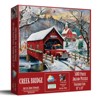 Sunsout Creek Bridge 500 pc Christmas Jigsaw Puzzle 77001 - 2 of 4