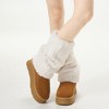 Anna-Kaci Plush Faux Fur Leg Warmers with Soft Textured Design and Cozy Stretch Fit for Layering Over Boots and Winter Outfits - 4 of 4