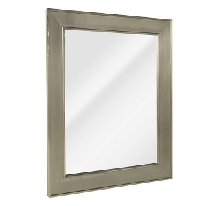 29" x 35" Pave Wall Mirror in Brushed Nickel - Head West: Modern Rectangular, Polystyrene Frame, No Assembly Required - 1 of 4