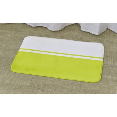 Evideco French Home Goods Bath Mat Bi-Color Microfiber for Bathroom - 30" L x 18" W - Soft and Absorbent
