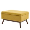 Grungis Modern Square Convertible Ottoman Bench with Storage, Mid Century Coffee Table Assembled for Living Room Entryway, Yellow - 3 of 4