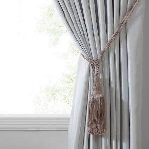 Julia Rhinestone Tassel Window Curtain Tieback - 26" - Elrene Home Fashions - 1 of 3