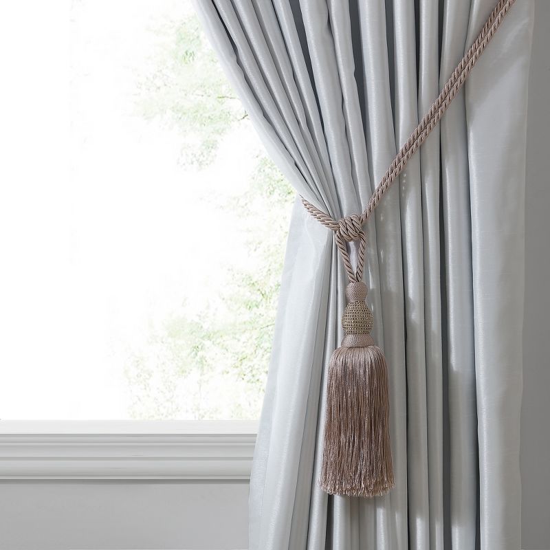 Julia Rhinestone Tassel Window Curtain Tieback - 26" - Elrene Home Fashions, 1 of 4
