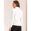 Allegra K Women's Long Sleeve Button-Up Ruffle Office Work Blouse - 3 of 4