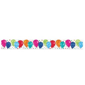 Beistle Metallic Balloons Fringe Banner, 7.5" x 5', (2/Pkg) Multicolored - 1 of 3