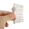 Unique Bargains Women's Faux Pearl Bow Tie Hair Comb Insertion Tool Gold Tone 1 Pc - 3 of 3