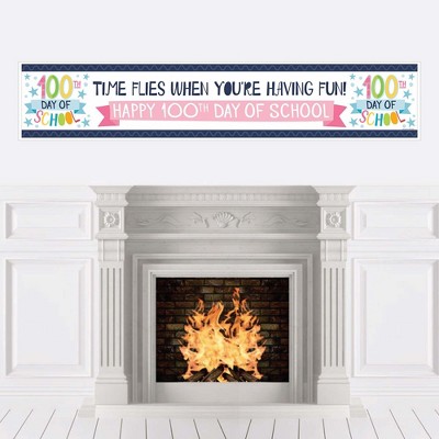 Big Dot of Happiness Happy 100th Day of School - 100 Days Party Decorations Party Banner