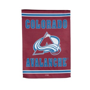 Evergreen Garden Flag Embossed Suede, Colorado Avalanche Double Sided Indoor Outdoor Decor 18" x 12.5" - 1 of 4