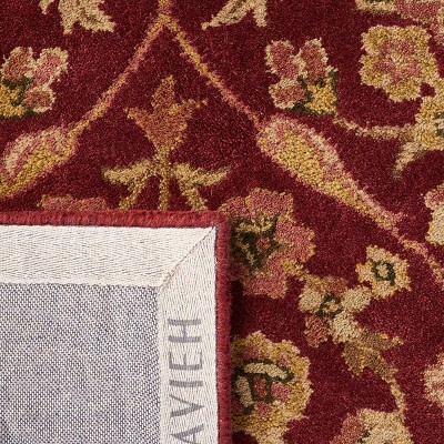 Handmade Wine and Gold Tufted Wool Area Rug