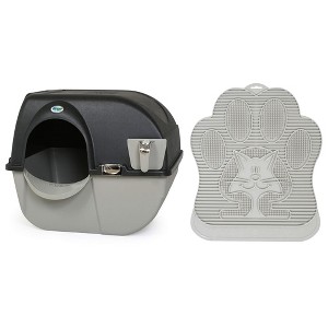 Omega Paw Elite Roll 'N Clean Self Cleaning Large-Sized Cat Litter Box with Sifting Grill and Paw Shaped Floor Protecting Non-Slip Mat - 1 of 4