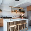 LLHZSY 49 1/5" Rustic Wood Linear Kitchen Island Pendant Chandelier for Living/ Dining Room-Brown, Dimmable LED - 2 of 4