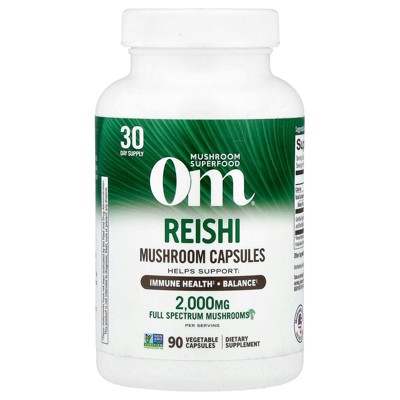 Om Mushrooms Reishi, 90 Vegetable Capsules (667 mg per Capsule )