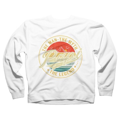 Adult Design By Humans Vintage Sunset Papi, The Man, Myth, Legend By COVI Sweatshirt
