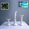 Mela Artisans Willow Handcrafted Matte White Candleholder Set of 3 - 2 of 4