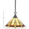 Toltec Lighting Any 1 - Light Pendant in  Dark Granite with 16" Zion Art Glass Shade - 2 of 2