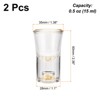 Unique Bargains Polystyrene Lightweight Shot Glasses with Gold Leaf Flakes 2 Pcs - 2 of 4