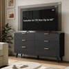 Gikpal 6 Drawer Dresser, Wooden Dressers for Bedroom, Fluted 53.2" Wide Modern Long Dresser TV Stand 6 Drawers for Bedroom, Home, Dinning, Living Room - 4 of 4