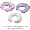 Bacati - 3 pc Owls Pink/Gray Girls Hugster Feeding & Infant Support Nursing Pillow - 3 of 4