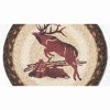 Earth Rugs Jumping Elk Printed Round Jute Trivet – Rustic 10" Hot Pad - 2 of 3