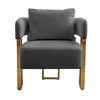 NicBex Couches for Living Room Upholstered Teddy Armchair Sofa Modern Design Accent Sofa with Metal Foot - 4 of 4